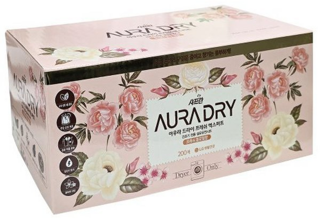 샤프란 아우라 건조기시트 드라이시트 프레쉬 플로럴향, 1개