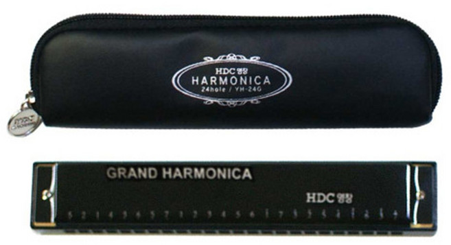 영창 하모니카 케이스 24홀 트레몰로 YH-24G 실버, 단품, 1개