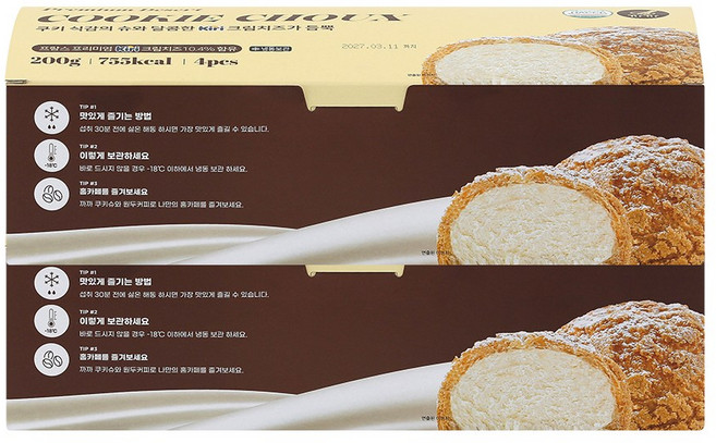 까까 크림치즈 쿠키슈(4입) 2box, 2박스, 200g