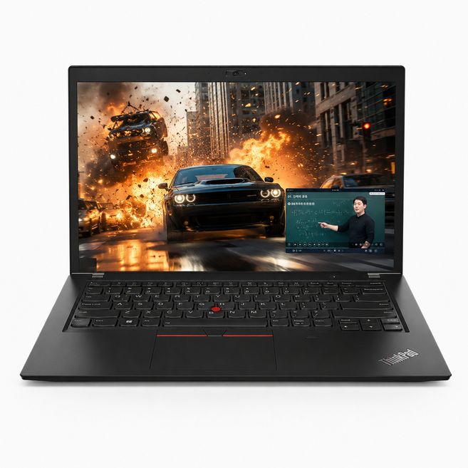 중고 레노버 씽크패드 T480s 가성비 사무용 노트북 i5-8250U 8G SSD 256GB 윈도우11 14인치, ThinkPad_T480s, 윈도우 11 프로, 8GB, 블랙