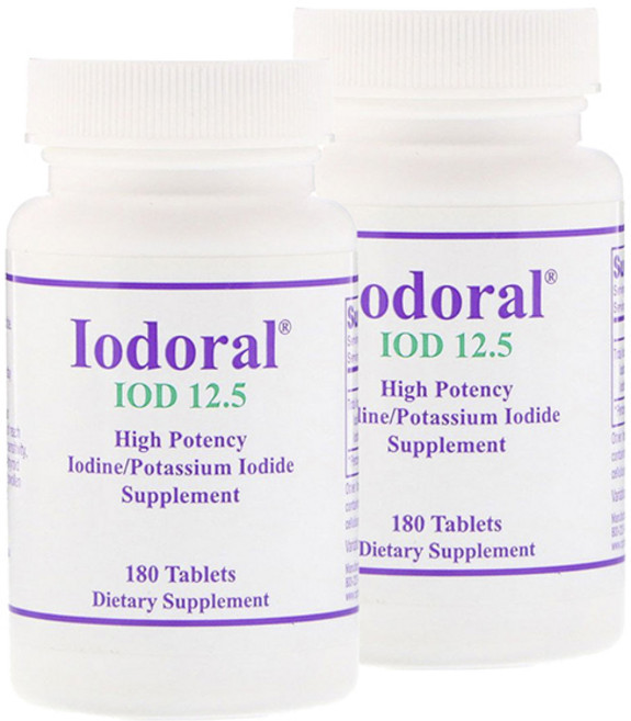 Optimox IOD 12.5碘化鉀補充錠, 180顆, 2罐