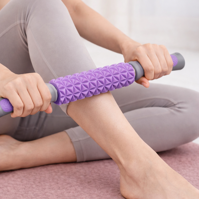 데일리코브 프리미엄 바디 릴렉스 마사지 스틱, 퍼플, 1개