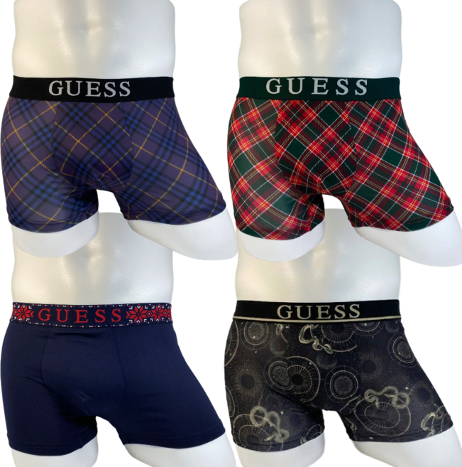 게스 언더웨어 남자 사각 드로즈 팬티 속옷 선물 900시리즈 4종택1