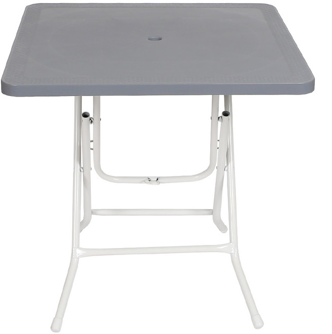 지오리빙 접이식 플라스틱 사각 테이블, 그레이
