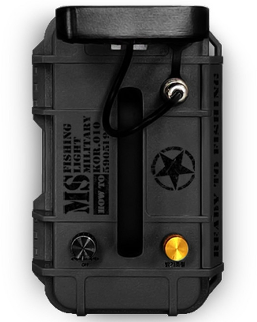 JK 하우투 밀리터리 다색 집어등 투컬러 볼락 갈치 호래기 보조배터리 소형 미니 낚시 랜턴 녹색 보조등, 블랙, 1개