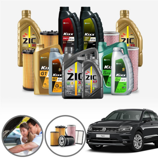 티구안(더뉴)(18~) 2.0TDI DFG 디젤 합성엔진오일 필터세트 5리터 UAF017+UOL-008 ONL-0501370 cs09018, 킥스D1(디젤) 5W40 필터세트, 4L, 1개