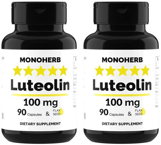 MONOHERB 모노허브 루테올린 100mg 90캡슐 x2팩 Luteolin, 2개, 90정