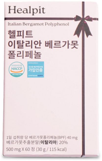 헬피트 베르가못 추출물 모로오렌지 폴리페놀 이탈리아 베르가뭇, 1개  1개월분, 1개, 60정