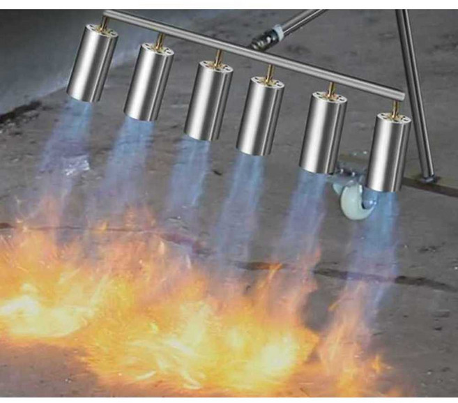 화염방사기 농장 농업용 소독기 제초용 방역 축사, 상세페이지 참고, 6헤드 스테인리스+아연 3m