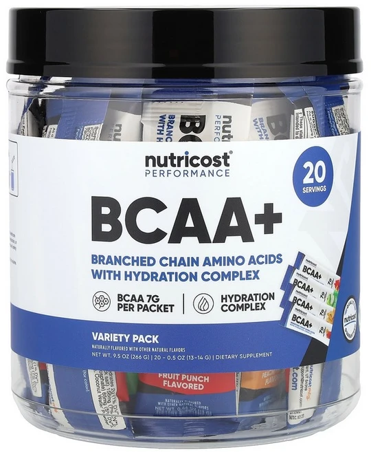 뉴트리코스트 Nutricost 기능성 BCAA+ 버라이어티 팩 20팩 각 13~14g0.5oz129157원산지:기타, 20 개 - 쿠팡