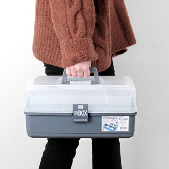 3단 코스트코 멀티 공구정리함 부품 보관함 다용도 공구 정리박스 국내제작 휴대용 손잡이상자, 1개