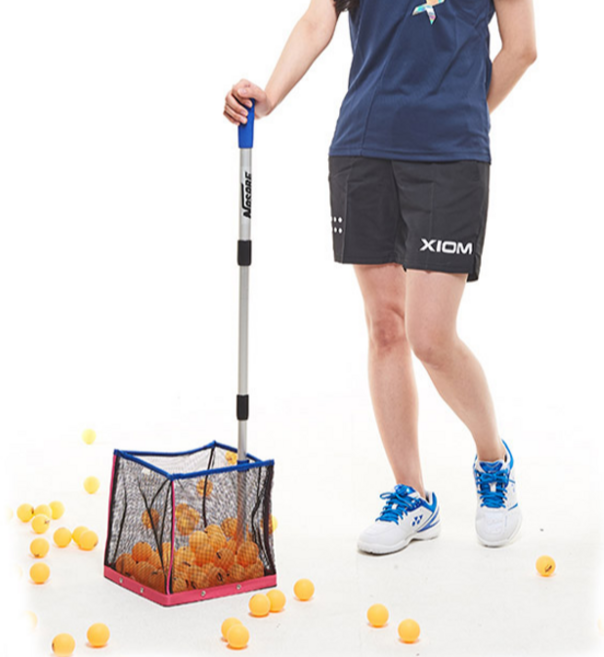 탁구공 공수 수집기 경량 휴대용 트레이닝 탁구공 줍는 기구 훈련 용품 바구니 접이식 운동 길이 조절