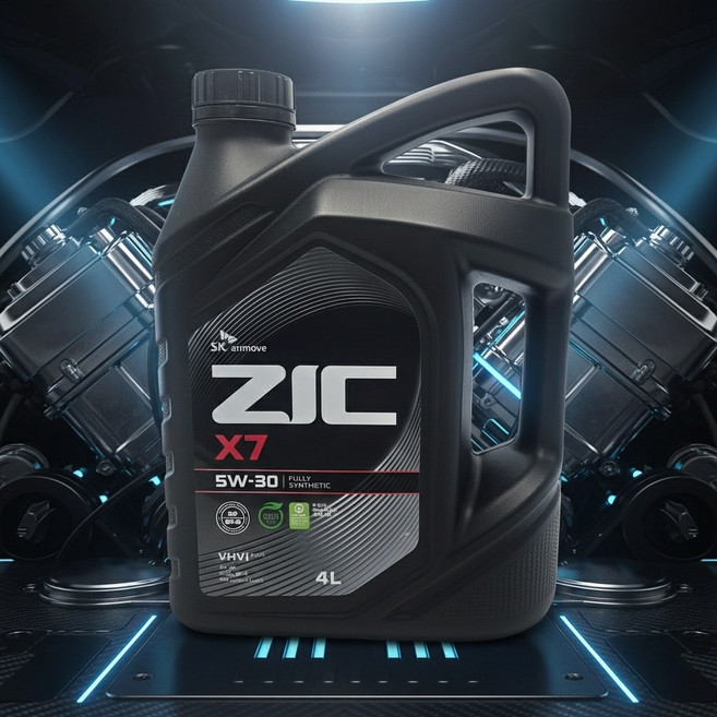 가솔린 엔진오일 지크 X7 5W-30 휘발유 LPG 겸용 4L 강템, 1개