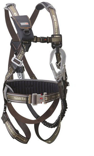 K2 세이프티 KB-9201(Y) 전체식 안전벨트 더블엘라 추락방지 보호구 브라운 아이더 세이프티 양말, 상세표기, 1개