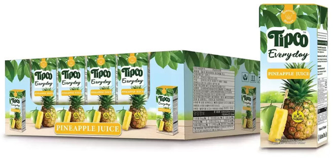 Tipco 파인애플 착즙주스, 24개, 200ml