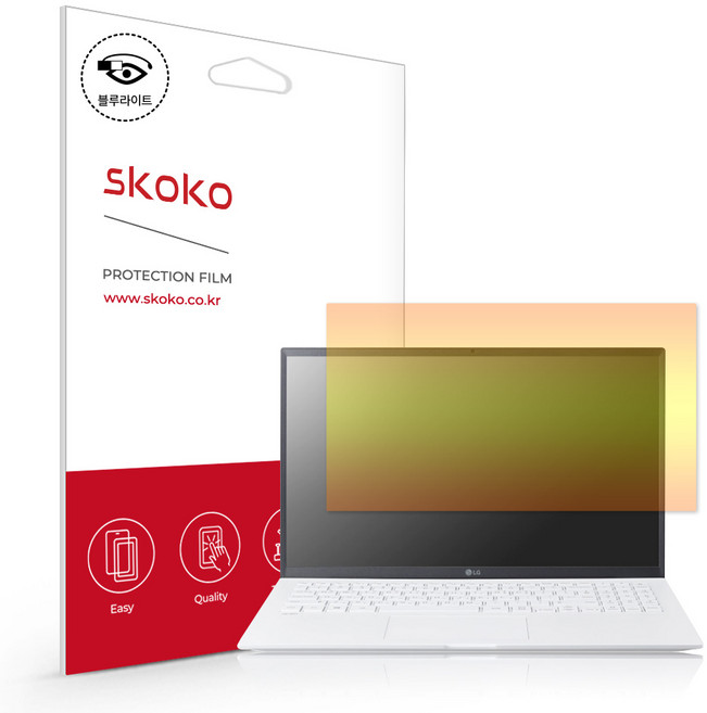 스코코 LG그램 15인치 2021 15Z90P 15ZD90P 블루라이트차단 액정보호필름, 1개