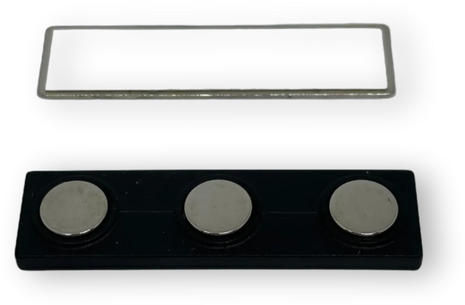 (서울자석) 명찰자석3구 명찰자석3구 테이프 명찰자석2구 명잘자석2구 테이프 이름표자석, (명찰3구자석 테이프), 5개, 실버