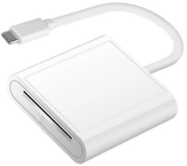 Type-C 讀卡機 OTG 轉接器, 白色, 1個, Type-C轉SD單卡