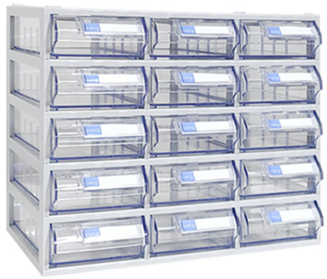 [국내생산 완제품] 모아이샵 다용도 스마트 정리함 투명수납함 멀티박스 미니수납함 멀티수납함, 단일, 1개