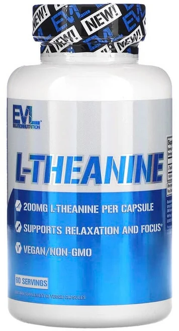 EVLution Nutrition l-테아닌 200mg 베지캡슐 60정, 1개, 2kg - 쿠팡