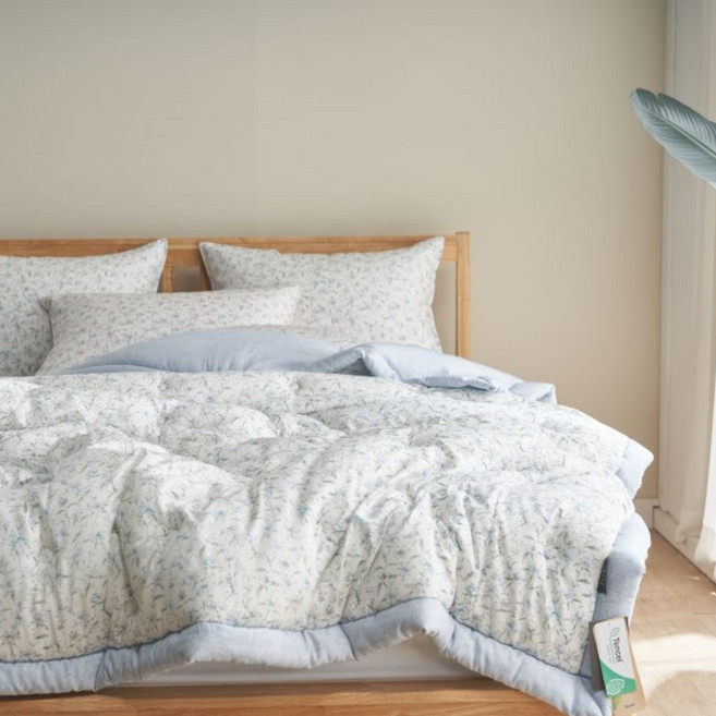 (세탁망증정)엔느 렌징 모달100 옥수수솜 간절기 차렵이불 킹SK / 퀸Q / 싱글SS 고정밴딩