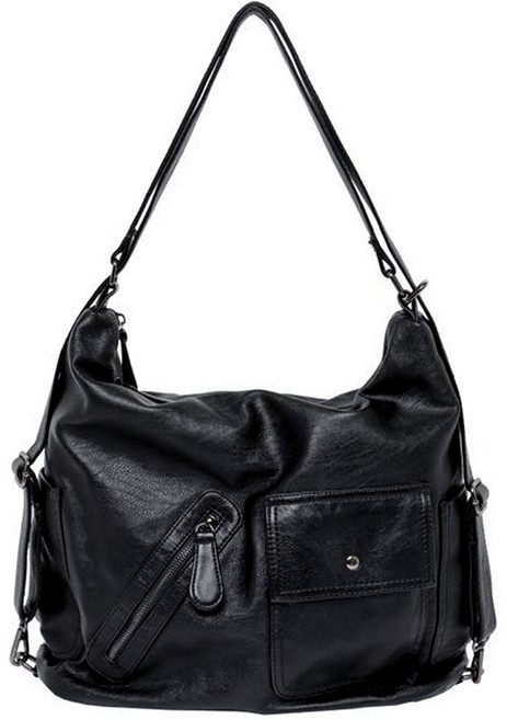 슬로우 레더 포켓 보부상 백팩 여성 투웨이 크로스 숄더백