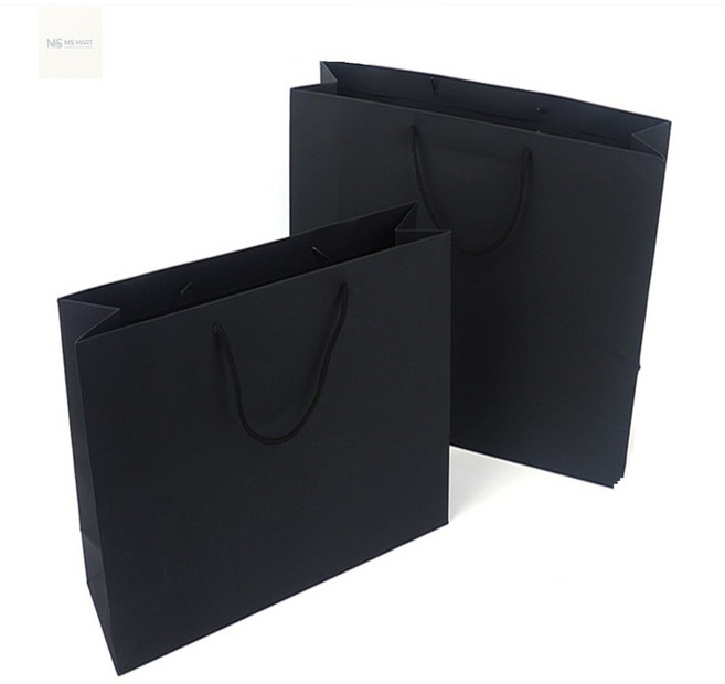 ＭＳ마트 대형 직사각 블랙 쇼핑백 대형쇼핑백, 40x28cm