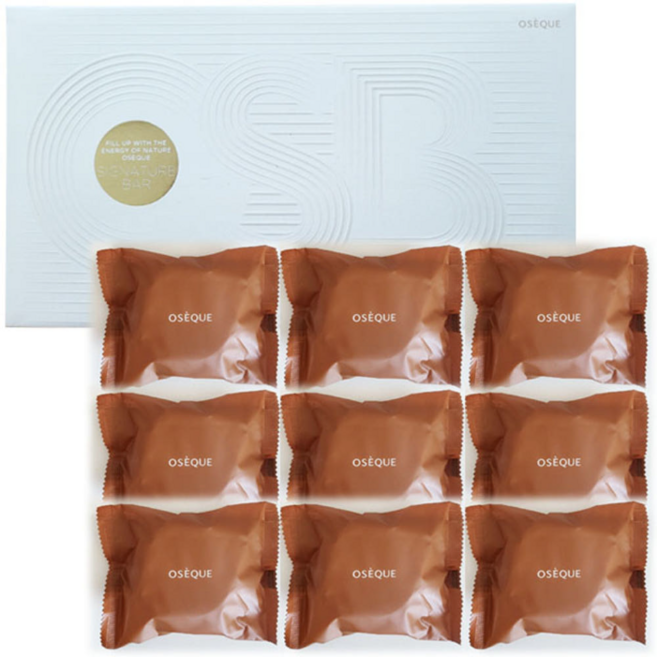 (NEW) 리뉴얼 오제끄 오색황토 비누 자연이 빚은 시그니처 바 9개입 최신상, 100g