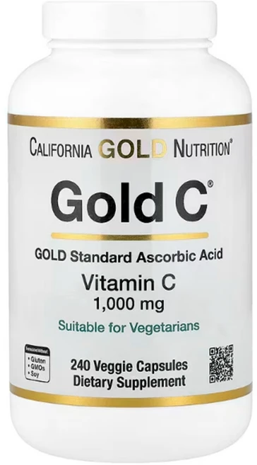 캘리포니아골드뉴트리션 골드 비타민 C 1000mg 베지 캡슐, 240정, 1개 - 쿠팡