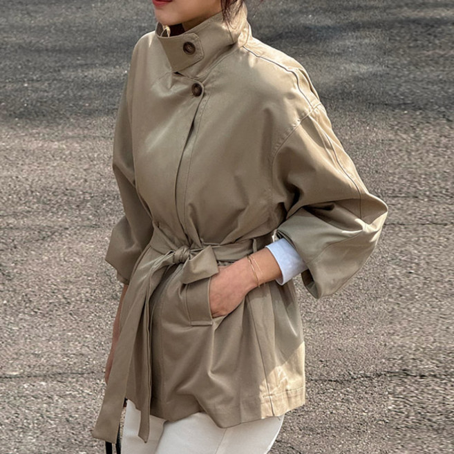 [난닝구]쿤비프 벨트하이넥자켓