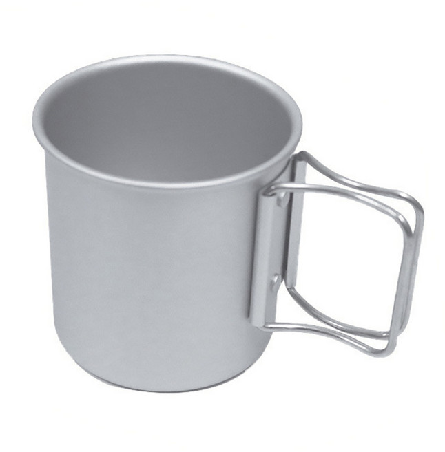 접이식 작은 커피 컵 야외 알루미늄 합금 컵 매일 사용을 위한 캠핑 피크닉 컵, 은