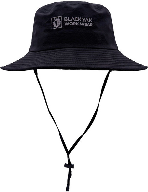 블랙야크워크웨어 와이드 턱끈 햇모자, 블랙