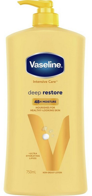호주 바세린 Vaseline Intensive Care Deep Restore 딥 리스토어 인텐시브 케어 바디 로션, 4개, 750ml