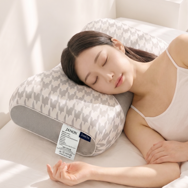 잔온 경추베개 목편한 숙면 베개, 1개, 그레이