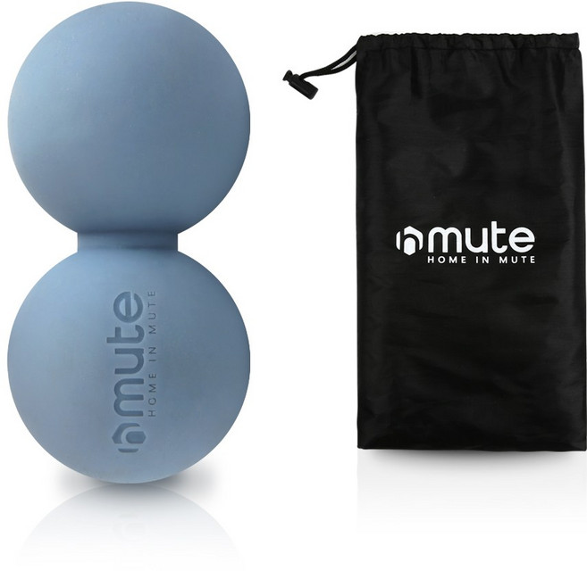 뮤트 TPE 마사지 듀얼 땅콩 요가볼, 1개, 블루