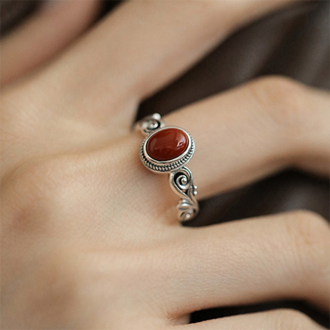 여성 클래식 유니크 엔틱 큐빅 포인트 오픈링 반지 A2675