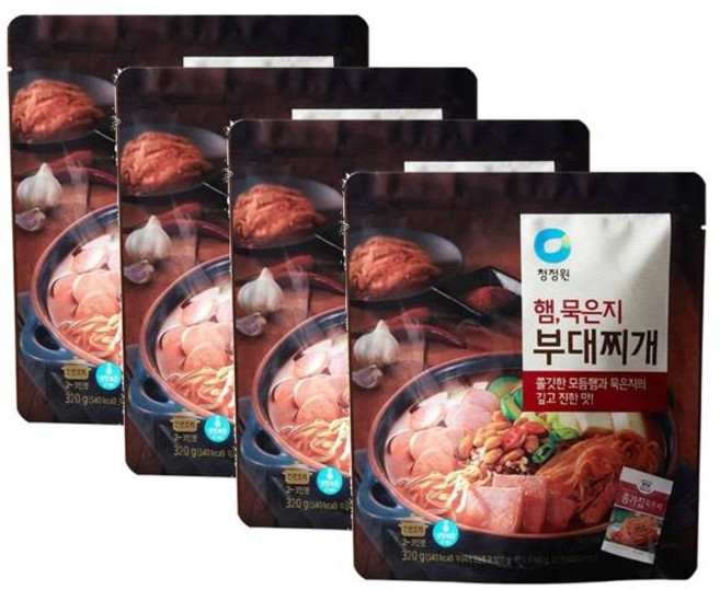 청정원 햄 묵은지 부대찌개, 4개, 320g