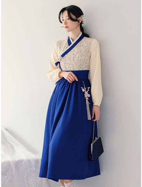 시크라인 려원 생활한복 원피스 빅사이즈 생활한복 명절 모임룩