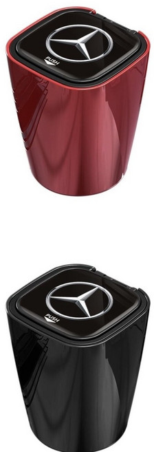 -나비-명품차량용재떨이 벤츠재떨이 BMW재떨이 포르쉐재떨이 원push차량용재떨이 냄새차단 대용량 차량용재떨이 다기능 차량용휴지통 새차선물추천용품, 1개