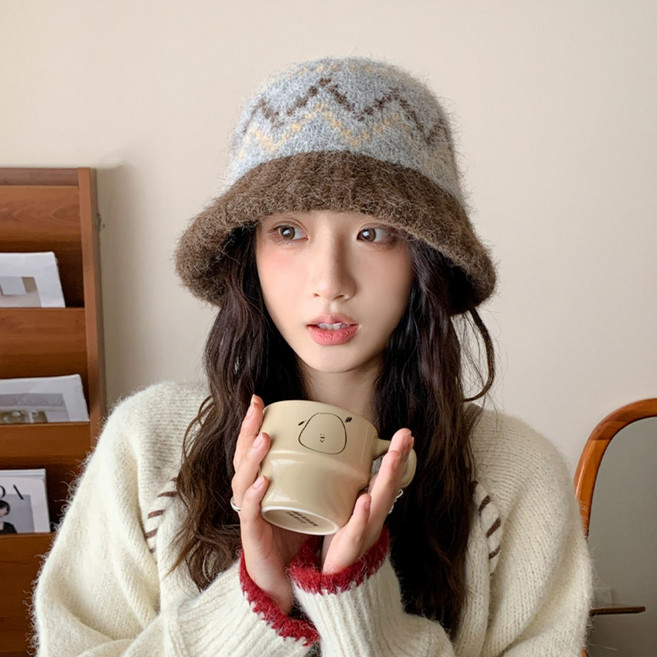 미블룸 여성 방한 비니 벙거지 버킷햇 모자