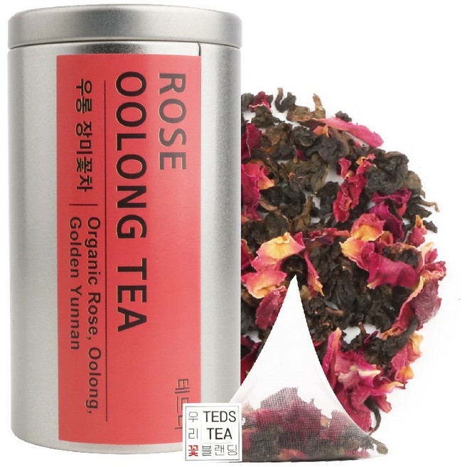 우롱홍차 장미차 홍차 블랜딩차, 2g, 1개, 12개입