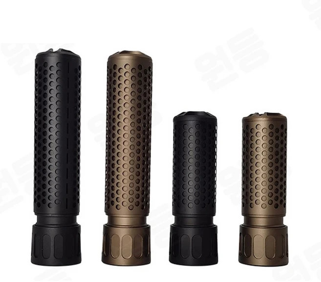 KAC 퀵릴리즈 QDC 소음기 14mm역나사 레플리카 메탈 더미 사일렌서 5인치 7인치, 1개, 샌드 120mm - 쿠팡