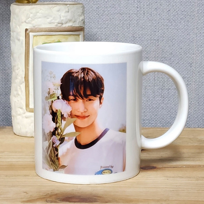 핸드디자인 선재업고튀어굿즈 변우석 포토머그컵 소량제작, 1개, 블루, 양면인쇄