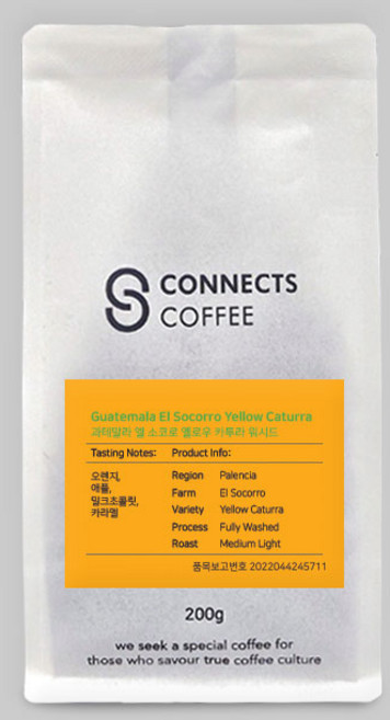 과테말라 엘 소코로 옐로우 카투라 워시드 스페셜티 산미있는 원두커피 핸드드립 200g 1개