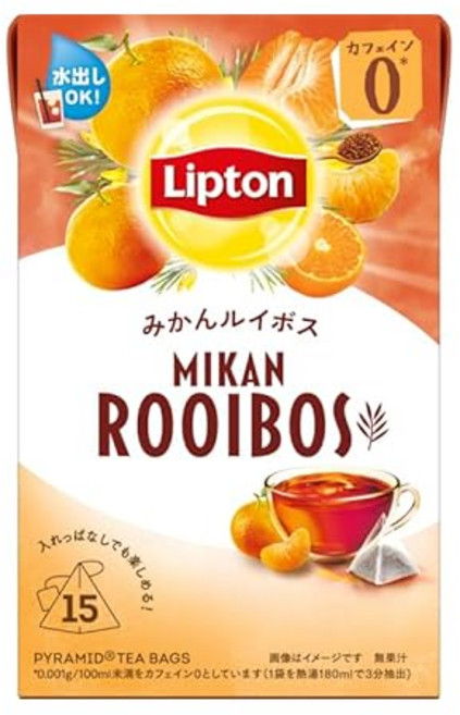 립톤 귤 루이보스 티백 디카페인 찬물 15봉지