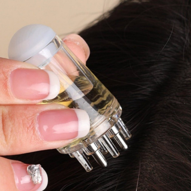 두피 토닉 마사지 도포기 탈모 앰플 관리 브러쉬 헤어케어, 상세페이지 참조, 1개