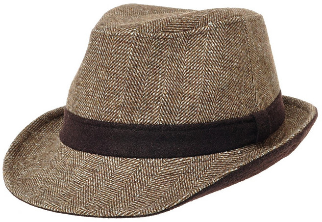 AMF074.변형 헤링본 빅사이즈 남자 페도라 중절모 가을 겨울 신사 모자