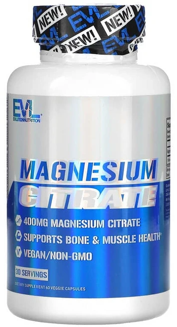 EVLution Nutrition 마그네슘시트레이트 베지 캡슐 60정(캡슐 1정당 200mg) Nutrition (이블루션 뉴트리션), 1개 - 쿠팡