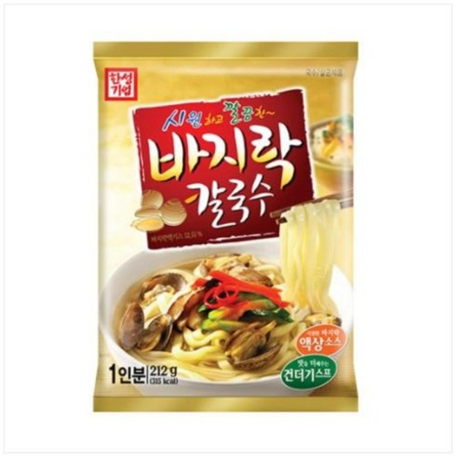 [본사직영/한성기업] 바지락칼국수 212g, 1개