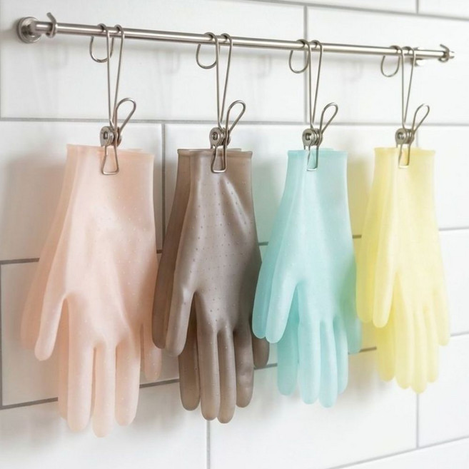 라이프하우스 실리콘 위생장갑 다회용 주방장갑 반복사용 열탕소독 니트릴 라텍스 대용, 1개, 대, 핑크